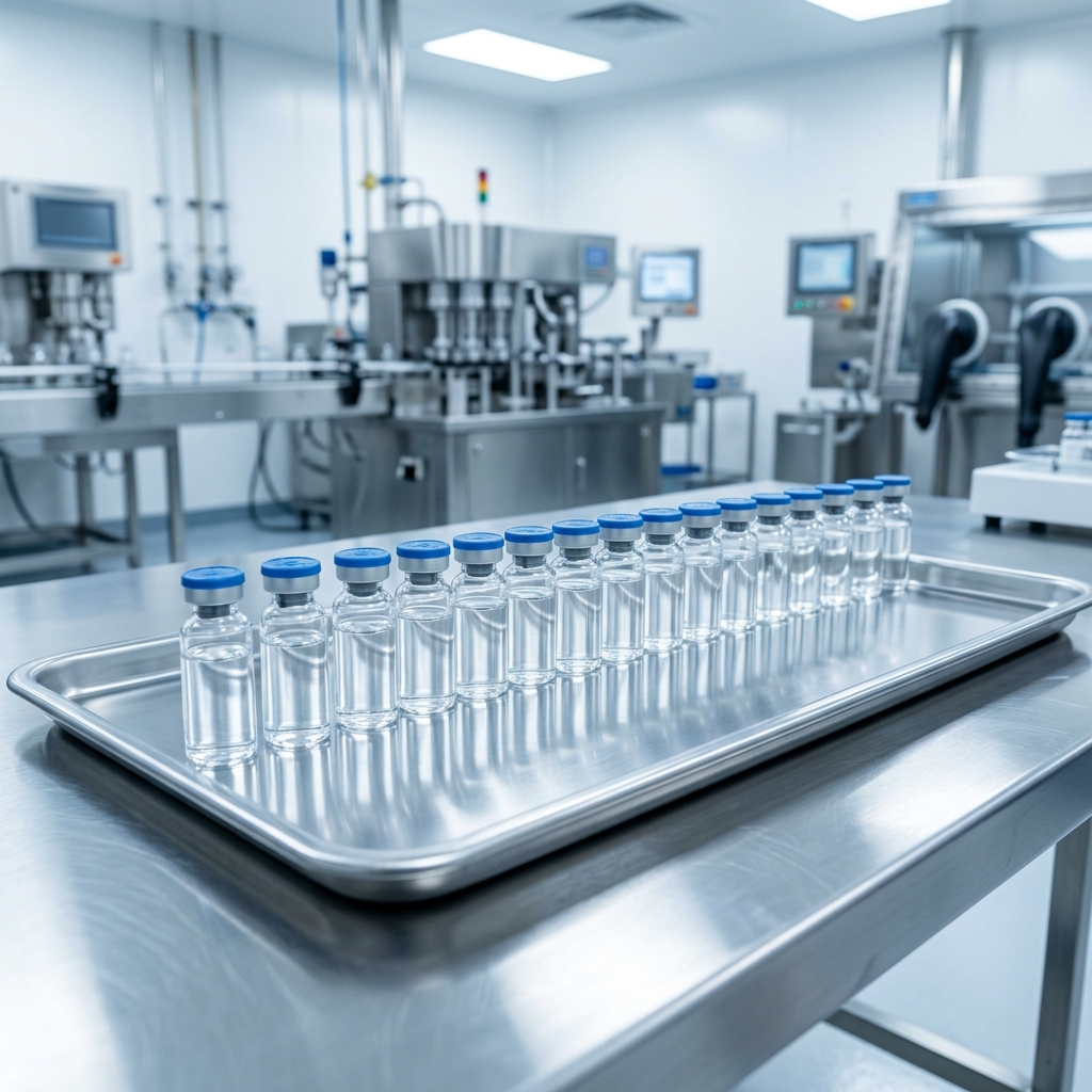 Clinical-grade peptide vials in sterile US-based GMP laboratory environment